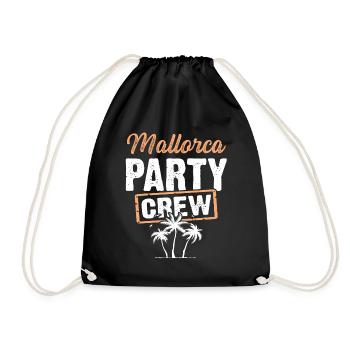 Mallorca Party Crew - Turnbeutel - Schwarz - Vorne