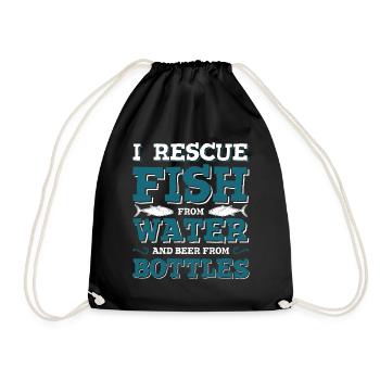 pêche pêche pêche - Sac de sport léger - noir - Devant