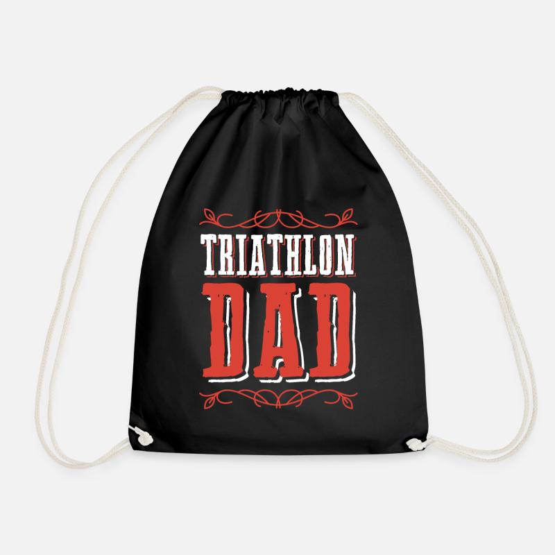 Triathlon dad - Turnbeutel - Schwarz