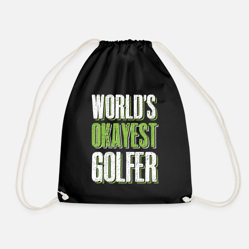 golf golfer - Turnbeutel - Schwarz