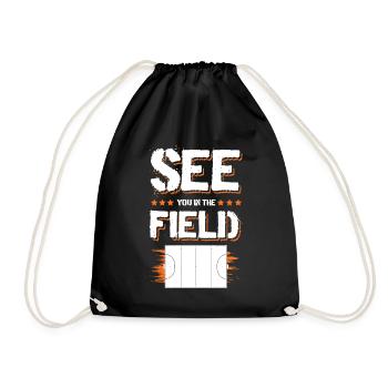 field hockey field hockey - Drawstring Bag - black - Front