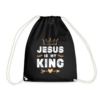 Jésus est roi - Sac de sport léger - noir - Devant