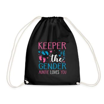 Keeper Of The Gender Pink Or Blue Design for a - Drawstring Bag - black - Front
