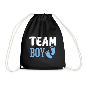 Team boy Gender Reveal design for growing parents - Sac de sport léger - noir - Devant
