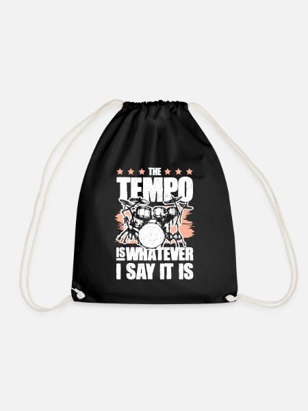 drummer spruch - Turnbeutel - Schwarz