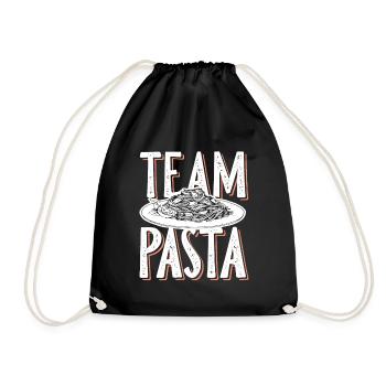 team Pasta spaghetti - Drawstring Bag - black - Front
