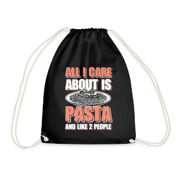 Pasta spaghetti - Turnbeutel - Schwarz - Vorne