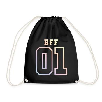 Bff 01 Beste Freunde - Turnbeutel - Schwarz - Vorne