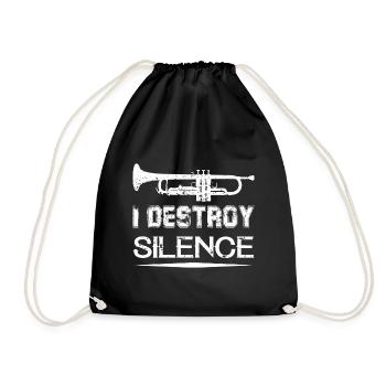 i destroy silence trombone tee shirt - Sac de sport léger - noir - Devant