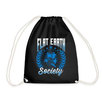 flat earth global lockdown the conspiracy - Turnbeutel - Schwarz - Vorne