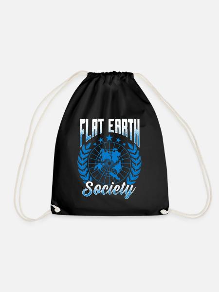 flat earth global lockdown the conspiracy - Turnbeutel - Schwarz