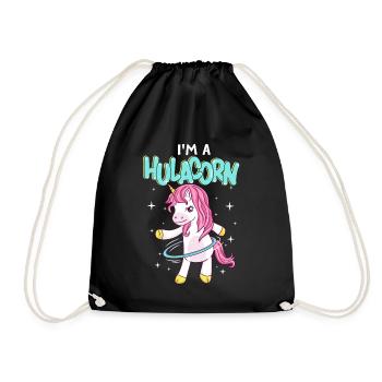 I´m a Hulacorn Gymnastik Hula - Turnbeutel - Schwarz - Vorne