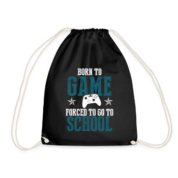 école gamer - Sac de sport léger - noir - Devant