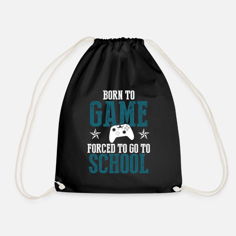 schule gamer - Turnbeutel - Schwarz