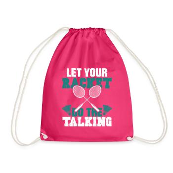 badminton federball - Turnbeutel - Fuchsia - Vorne