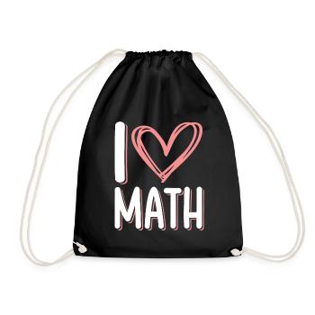 I love math - Drawstring Bag - black - Front