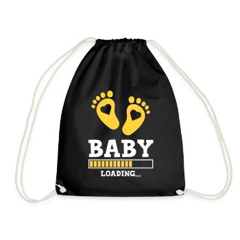 bébé loading spruch - Sac de sport léger - noir - Devant