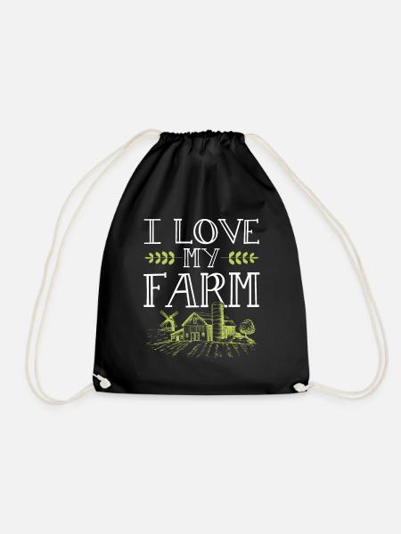 ich liebe meine farm - Turnbeutel - Schwarz