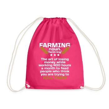 farming farming farming - Sac de sport léger - fuchsia - Devant