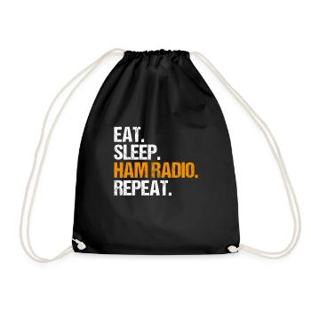 Amateurfunker Amateurfunk Radio Ham Amateur Radio - Drawstring Bag - black - Front