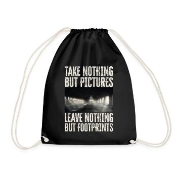 Take Nothing But Pictures Leave Nothing But - Turnbeutel - Schwarz - Vorne