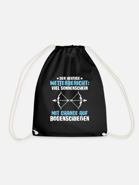 Bogenschütze Bogenschießen Bogen Archer Archery - Turnbeutel - Schwarz