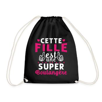 Cette Fille Est Une Super Boulangère - Sac de sport léger - noir - Devant