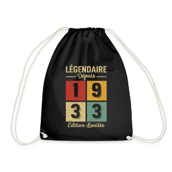 Légendaire Depuis 1933 - Sac de sport léger - noir - Devant