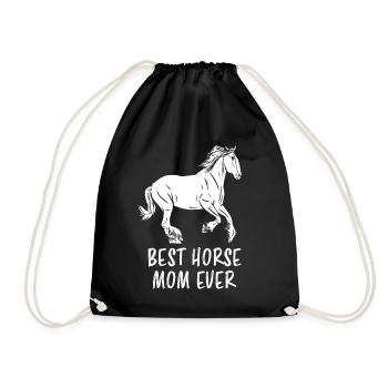 Meilleur cadeau de maman de cavalier de tous les temps - Sac de sport léger - noir - Devant