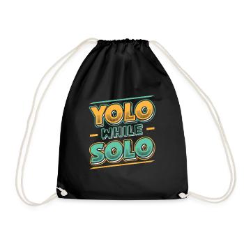 Solo proud single, Happy single - Sac de sport léger - noir - Devant