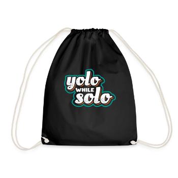 Solo proud single, Happy single - Sac de sport léger - noir - Devant
