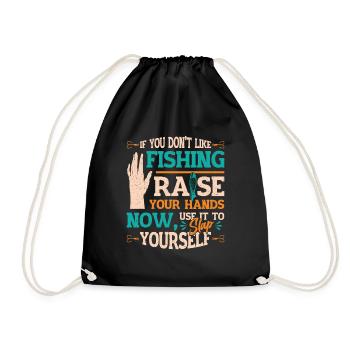 Drôle de pêche en disant Fischer - Sac de sport léger - noir - Devant