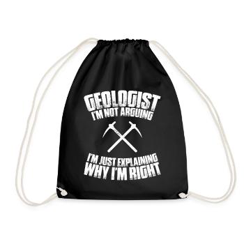 Géologue Géologue Géologue Géologie Géologine - Sac de sport léger - noir - Devant