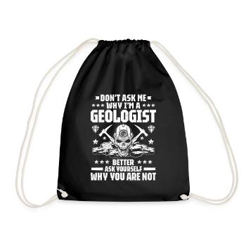Géologue Géologue Géologue Géologie Géologine - Sac de sport léger - noir - Devant
