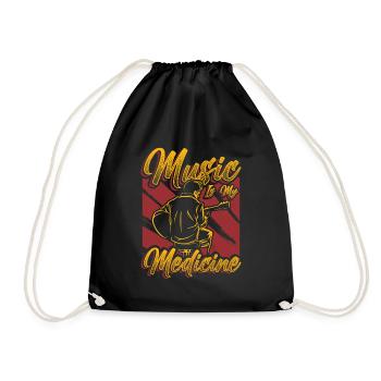 La musique est ma médecine Mélomanes - Sac de sport léger - noir - Devant