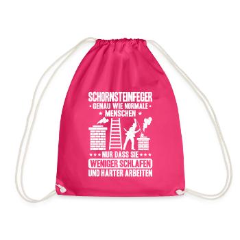 Schornsteinfeger Kaminkehrer Chimney Sweep - Turnbeutel - Fuchsia - Vorne