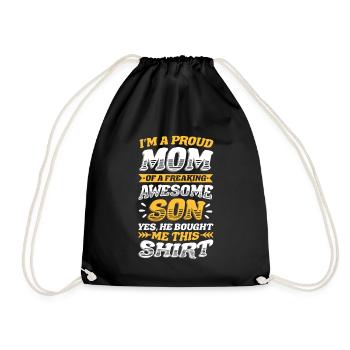 Fière mère d’un fils génial et effrayant - Sac de sport léger - noir - Devant