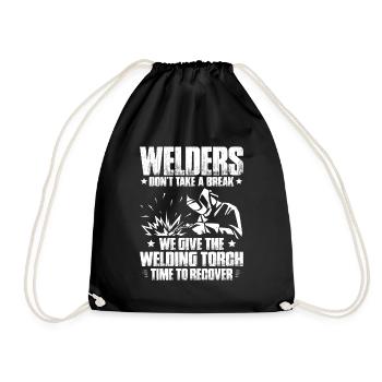 Schweißer Schweißen Schweißerei Welder Welding - Drawstring Bag - black - Front