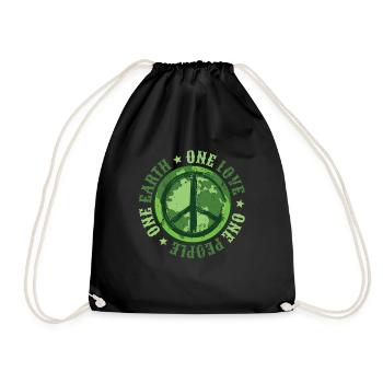Un seul amour, un seul peuple, une seule terre, sauve le monde. - Sac de sport léger - noir - Devant