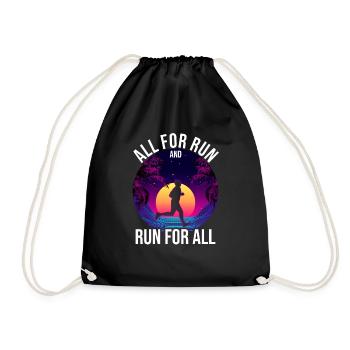 Love Running Zitat - Laufen Läufer - Turnbeutel - Schwarz - Vorne