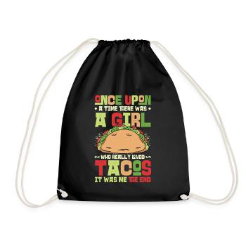 La fille aime les tacos - Sac de sport léger - noir - Devant
