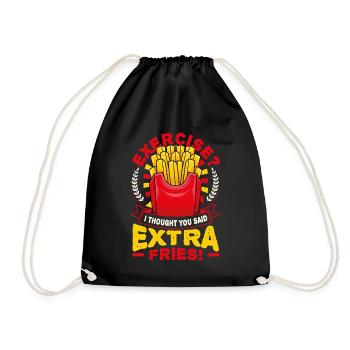 Frites extra Français - Sac de sport léger - noir - Devant