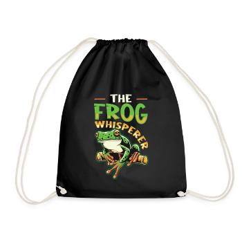The Frog Whisperer - Drawstring Bag - black - Front