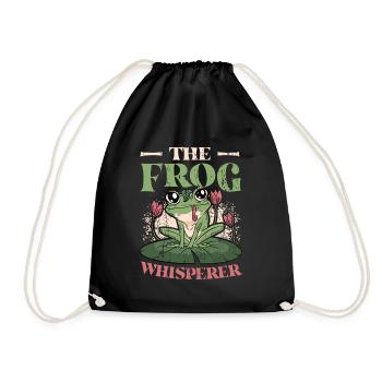 The Frog Whisperer - Drawstring Bag - black - Front