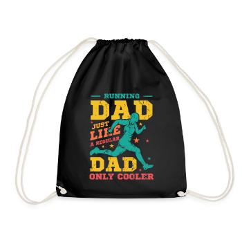 Courir papa, tout comme un papa ordinaire, seulement plus cool - Sac de sport léger - noir - Devant