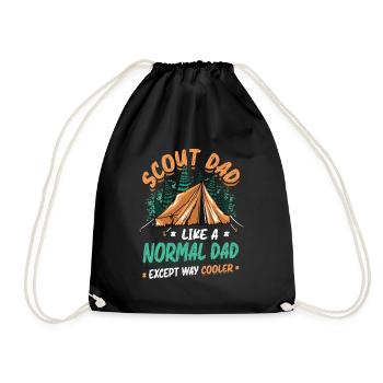Scout Dad like a normal dad, only much cooler - Drawstring Bag - black - Front