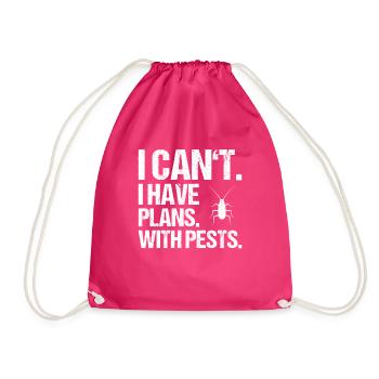 Schädlingsbekämpfer Kammerjäger Exterminator - Turnbeutel - Fuchsia - Vorne