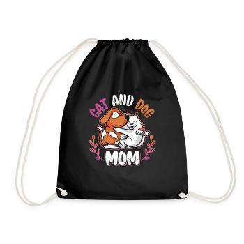 Mère de chat et de chien, animaux domestiques. - Sac de sport léger - noir - Devant