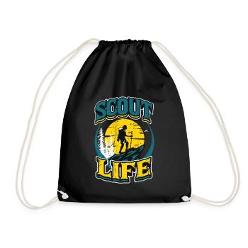 Scout Life Scout Camping Outdoor Scout - Drawstring Bag - black - Front