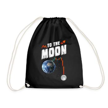 To the Moon, Crypto Crash, Stock Market Traders - Drawstring Bag - black - Front